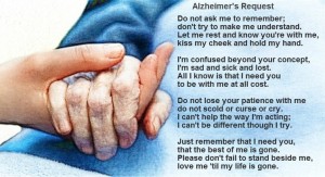 Alzheimer Request Poem